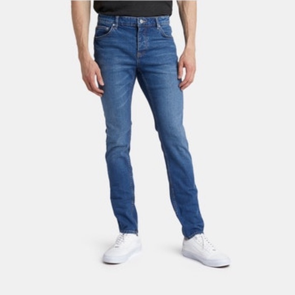 WESC Alessandro Skinny Jeans I'm Worn Blue